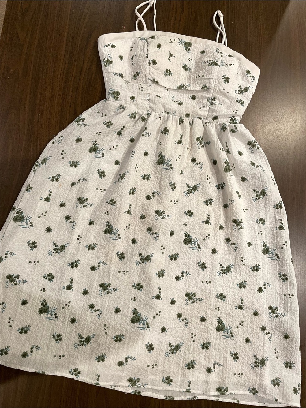 Summer Picnic White Floral Dress